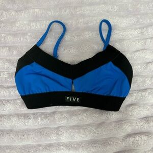 Five Dancewear Blue and Black dance crop top